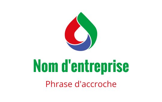 Logo design de goutte colorée avec des éléments rouges, verts et bleus