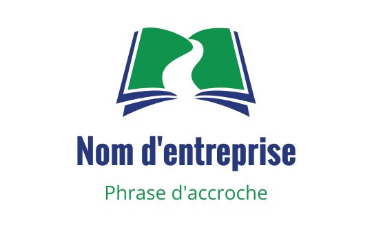 Logo de livre ouvert avec une rivière verte qui le traverse