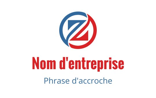 Design de logo circulaire moderne avec des formes entrelacées bleues et rouges
