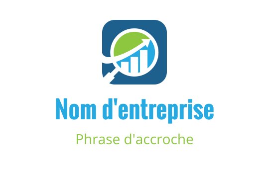 Design de logo moderne avec un graphique de tendance vert et bleu en hausse