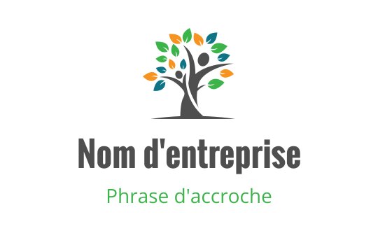 Logo d'arbre coloré avec des feuilles vibrantes et un tronc solide