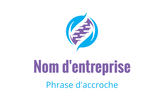 Design de logo moderne avec un motif abstrait en bleu et violet