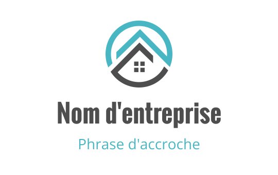 Design de logo moderne avec une silhouette de maison et un toit circulaire
