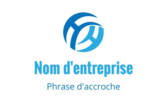 Design de logo moderne bleu avec des formes circulaires entrelacées