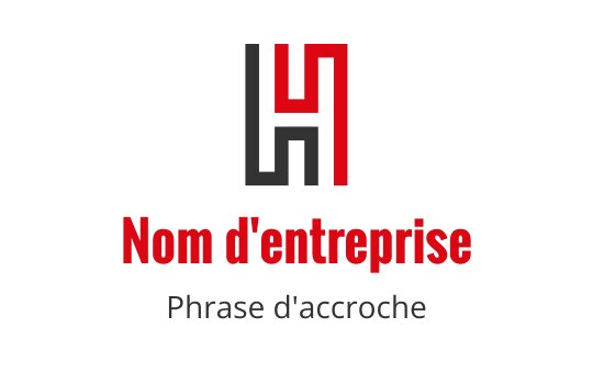 Design de logo moderne avec un motif géométrique rouge et noir audacieux
