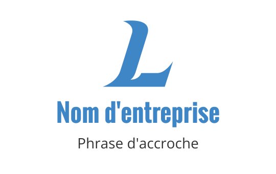 Logo design élégant en bleu avec une lettre "L" bien en vue