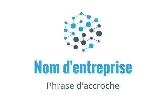 Design de logo moderne avec des nœuds bleus et gris interconnectés
