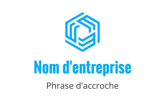 Design de logo hexagonal bleu moderne avec des lignes entrelacées