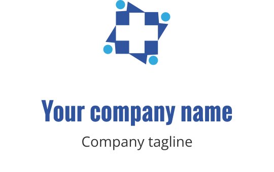 Logo moderne bleu et sarcelle avec une forme d'étoile géométrique