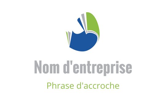 Design de logo moderne avec une forme abstraite bleue et verte
