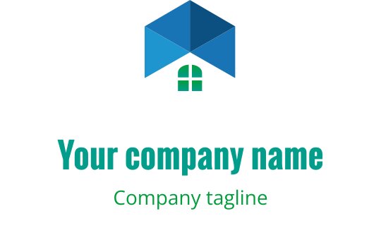 Design de logo moderne avec un arbre stylisé en bleu-vert et accents verts