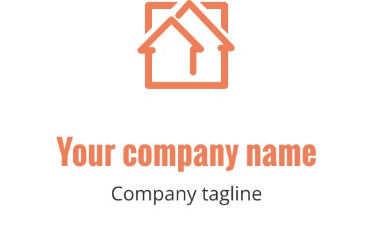 Design de logo corail moderne avec des formes architecturales abstraites