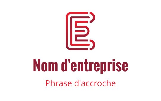 Logo moderne rouge et noir avec une lettre E stylisée