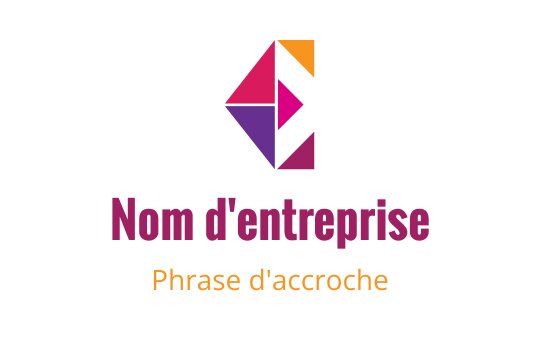 Logo design géométrique coloré avec des triangles et une lettre E stylisée