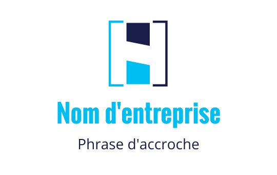 Logo moderne bleu et gris foncé avec une lettre H stylisée