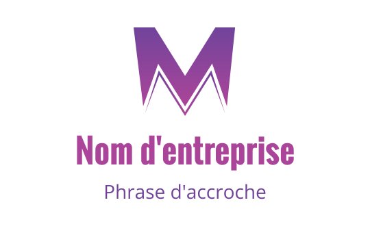 Logo design moderne en violet avec une lettre "M" audacieuse et élégante