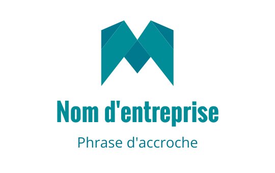 Logo moderne en teal avec une lettre "M" stylisée