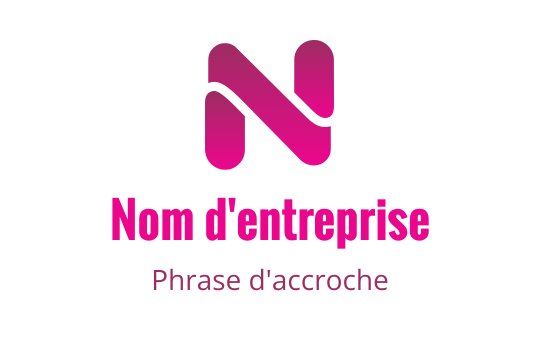 Logo moderne rose avec une lettre N stylisée