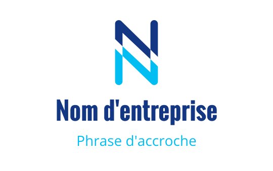 Logo moderne bleu et turquoise avec une lettre N stylisée
