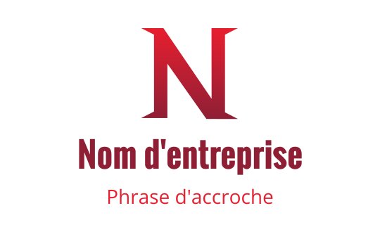 Logo design avec une lettre "N" rouge en gras et typographie moderne