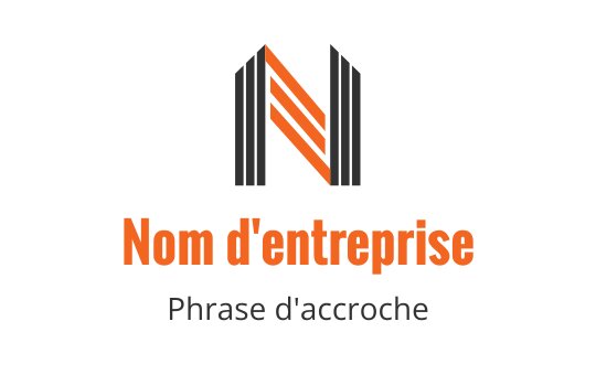 Design de logo moderne avec une lettre "N" stylisée et des accents orange