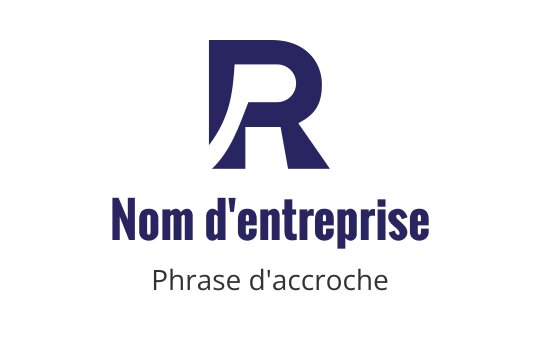 Logo moderne de la lettre R en bleu avec un style géométrique élégant