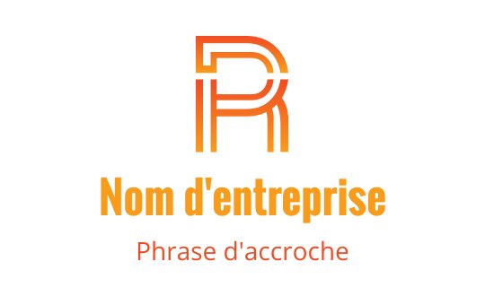 Logo moderne orange et noir avec une lettre P stylisée