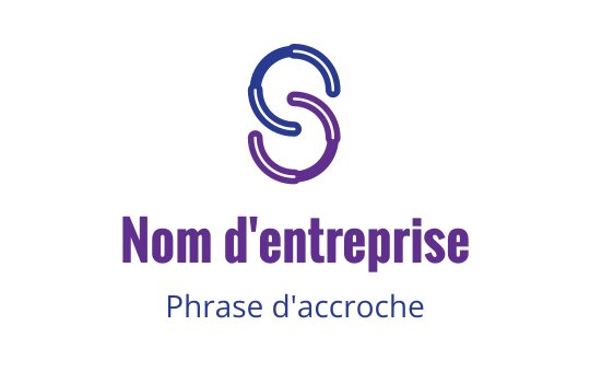 Design de logo moderne avec lettres entrelacées en bleu et violet