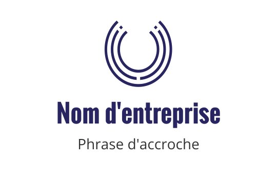 Design de logo circulaire moderne avec des lignes courbes en bleu profond