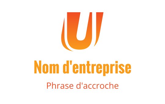 Logo moderne orange et jaune avec une lettre U stylisée