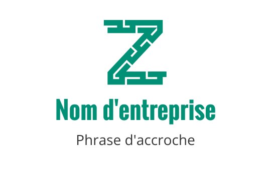 Logo moderne géométrique avec une lettre Z stylisée en bleu-vert