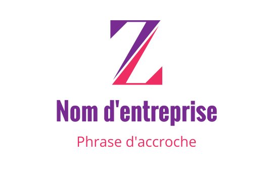 Design de logo moderne avec une lettre Z stylisée en violet et rouge