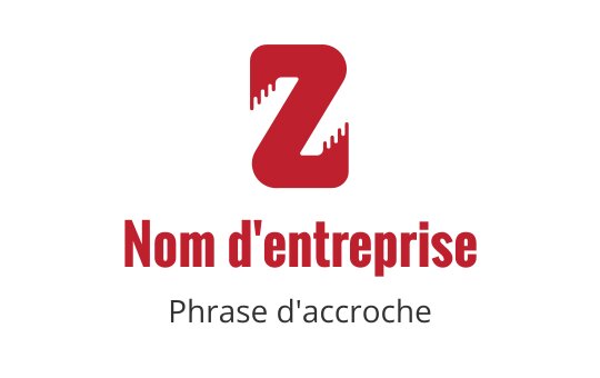 Logo design en rouge vif avec un effet de goutte pour la lettre Z