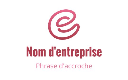 Design de logo élégant avec une lettre 'e' en cursive rose