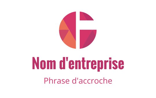 Design de logo circulaire moderne avec des formes géométriques en rose et orange