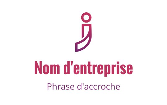 Design de logo moderne avec une figure stylisée en violet et rose