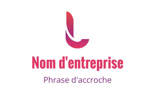 Design de logo moderne avec une lettre "L" stylisée en teintes roses