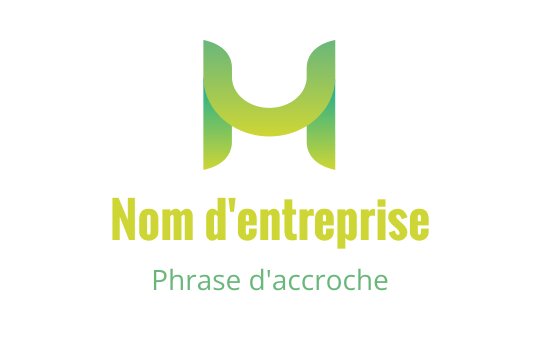 Logo moderne vert avec une lettre M stylisée