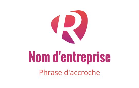 Design de logo moderne avec une lettre R stylisée en dégradé rose et violet