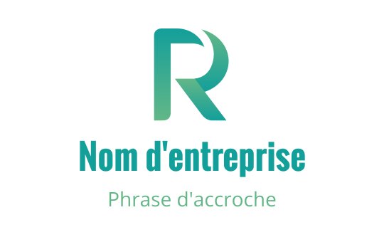 Logo moderne en teal et vert avec une lettre R stylisée