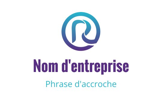 Logo moderne circulaire avec une lettre "R" stylisée en dégradé bleu et violet