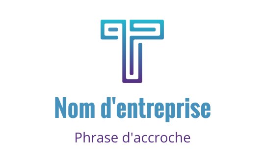 Logo moderne bleu et violet avec une lettre T stylisée