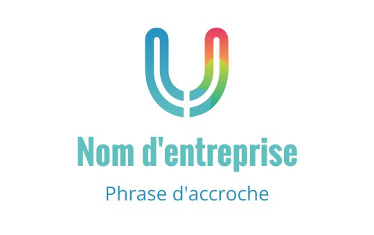 Design de logo moderne avec une lettre U stylisée en couleurs vives