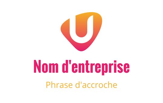 Design de logo moderne avec une lettre U stylisée en dégradé de couleurs