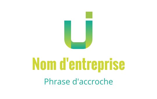 Design de logo moderne avec une lettre "U" stylisée en dégradé de vert