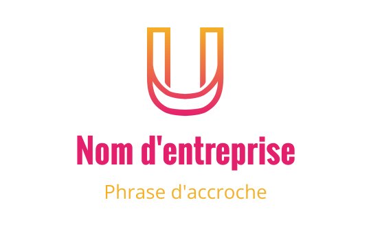 Logo moderne avec un dégradé, présentant une lettre U stylisée en rose et orange