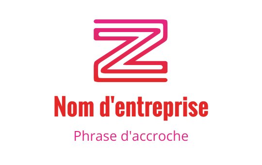 Logo moderne rouge et rose avec une lettre Z stylisée
