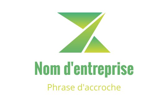 Design de logo moderne vert avec des formes triangulaires dynamiques