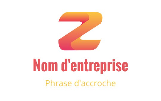 Logo moderne en dégradé avec une lettre Z stylisée en orange et rose