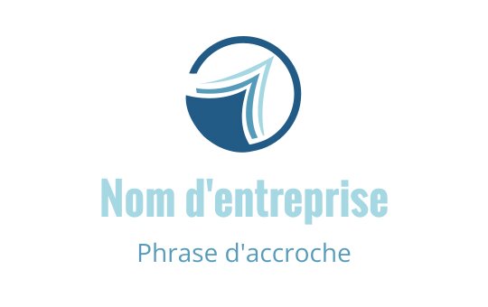 Logo moderne bleu avec un chiffre sept stylisé dans un cercle